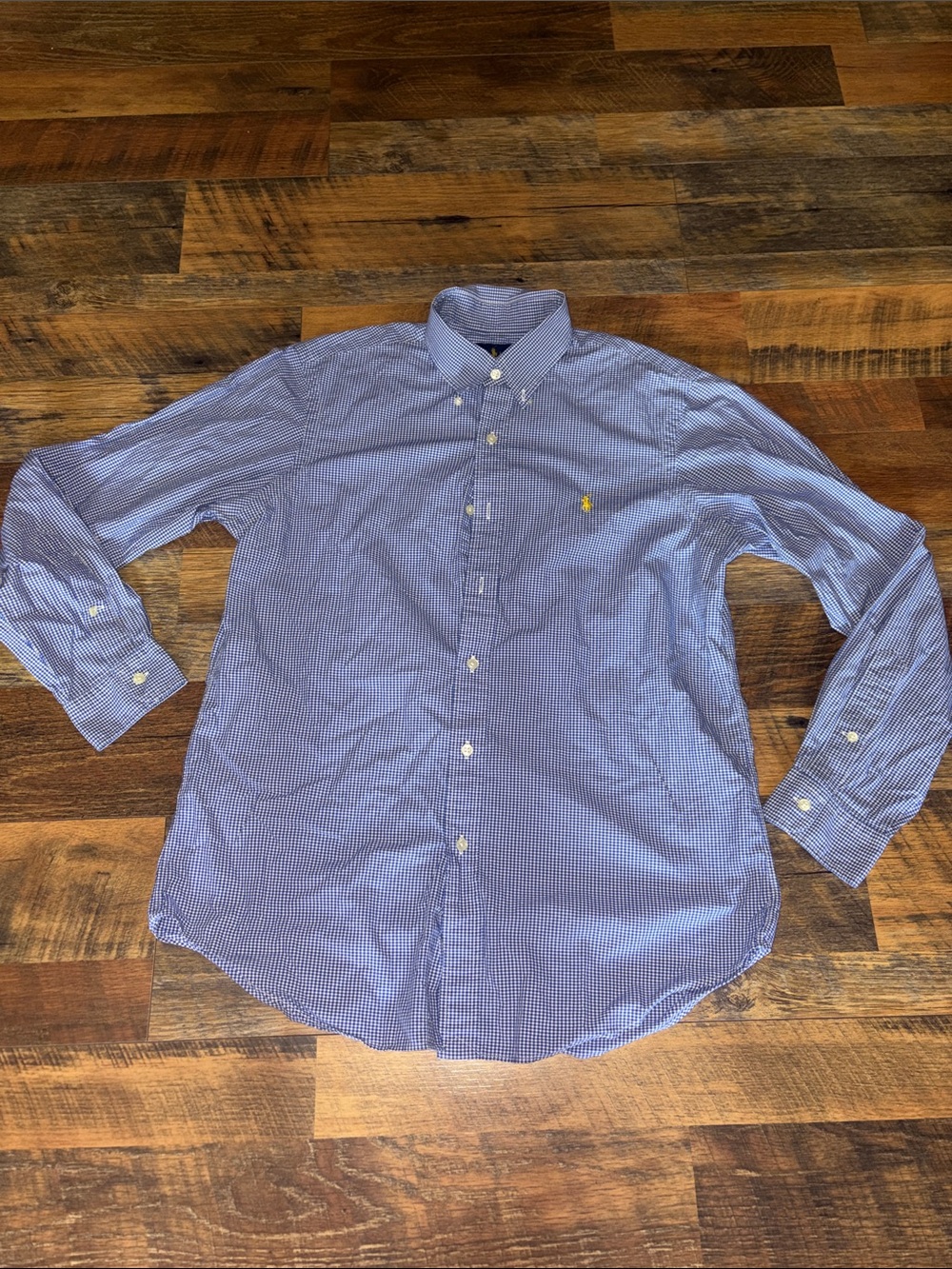 Ralph Lauren Blue Gingham Button-Down Shirt
